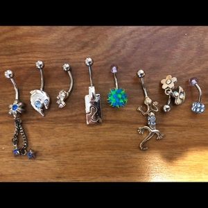 Surgical steel belly button jewelry lot! 💎